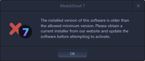 Activation error for v7.6.3 and newer